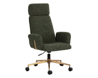 Kalev Plush Fabric & Gold Desk Chair