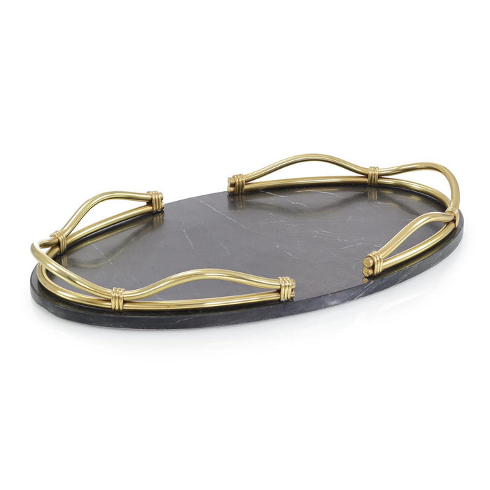 Black Marble & Gold Tray