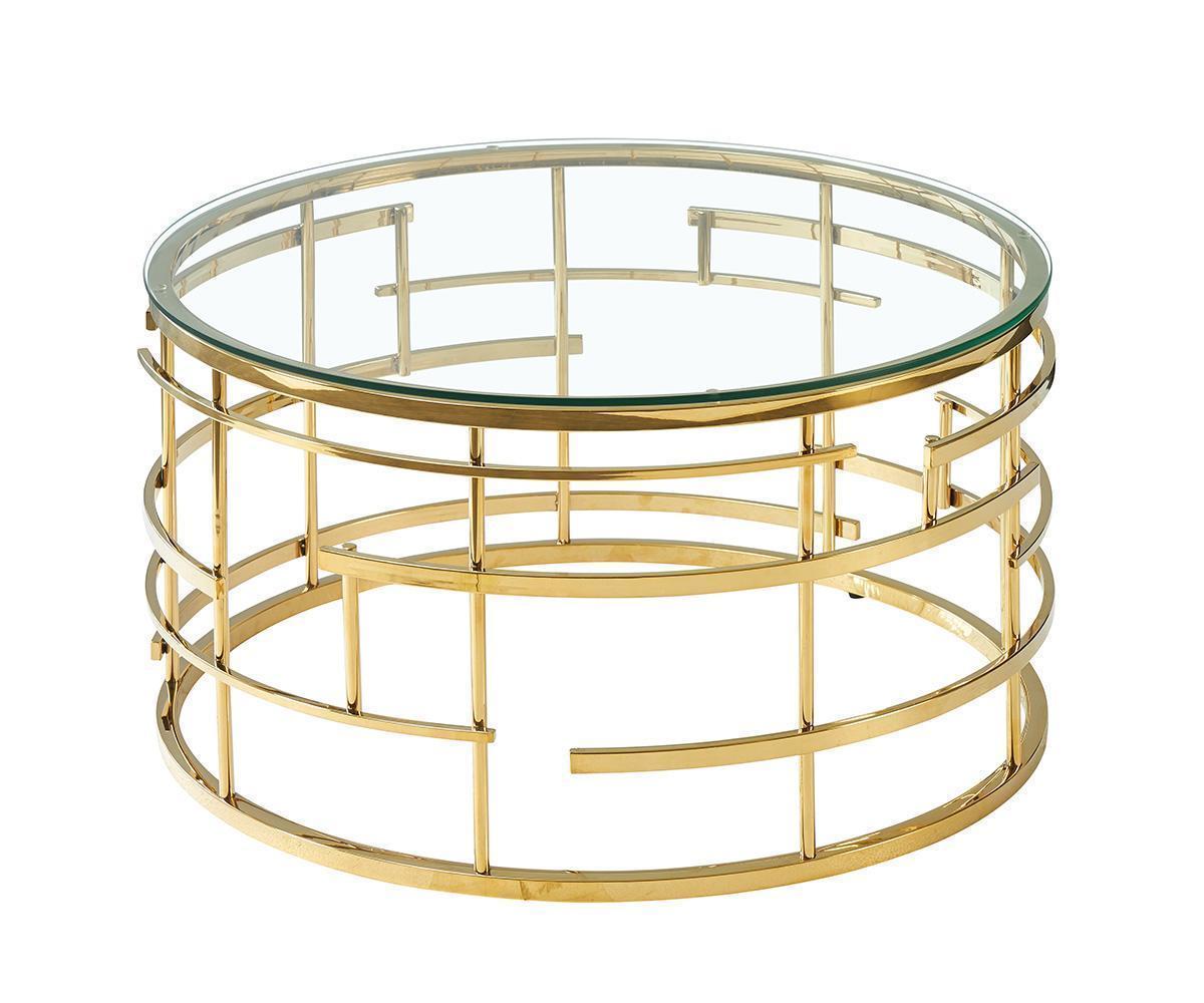 Petra Glass & Gold Coffee Table