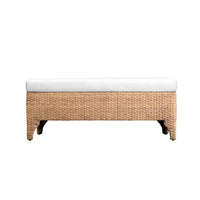 Brea Ivory Performance Linen Woven Bench