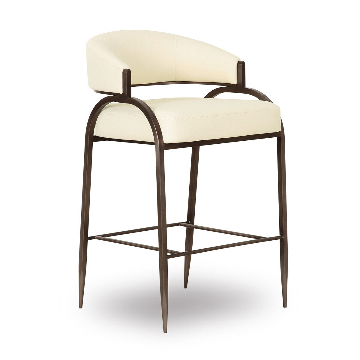 Geovanna Cream Performance Vegan Leather Counter Stool