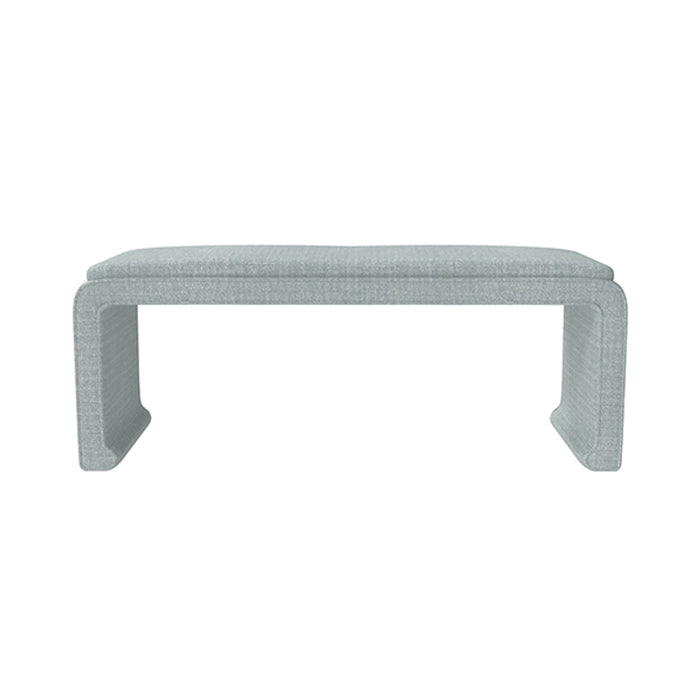 Malia Classic/Modern Large Atlantic Blue Custom Upholstered Bench