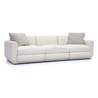 Arabella 95.7" Cream Chenille Modular Sofa