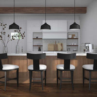Rowan Performance Charcoal Black Counter Stool
