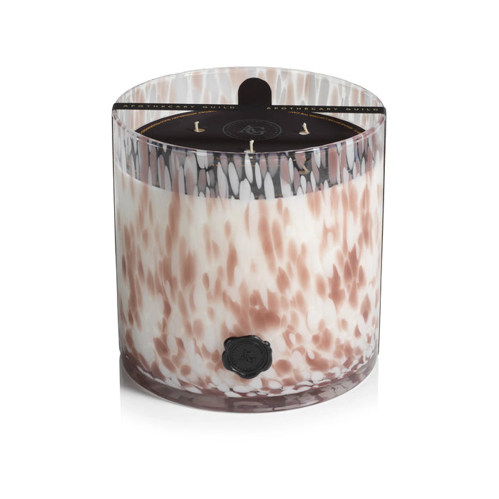 Opal Glass Five-Wick Candle Jar White & Taupe/Rio de Janeiro (Set of 2)