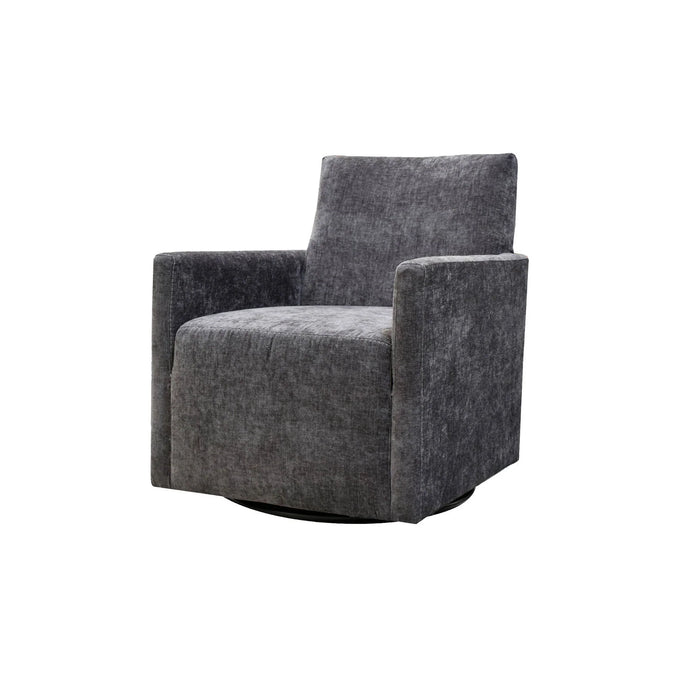 Lillee Ebony Chenille Swivel Accent Chair