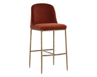 Nestor Rust & Antique Brass Bar Stool