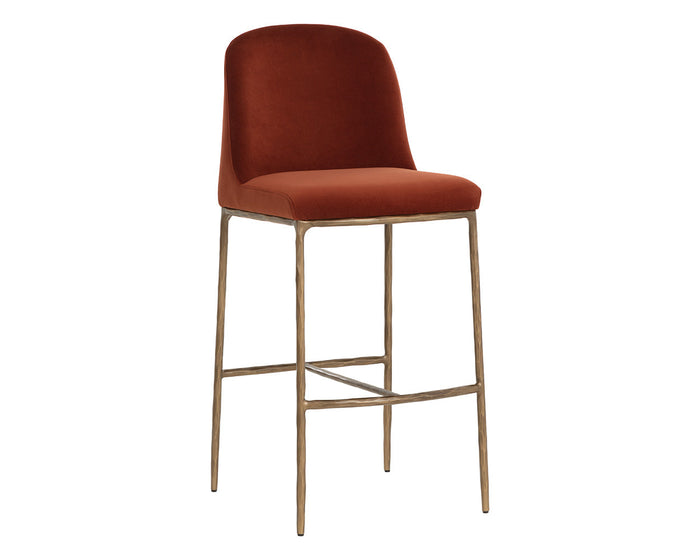 Nestor Rust & Antique Brass Bar Stool