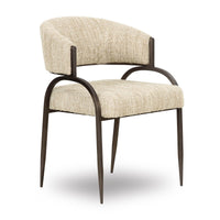 Geovanna Cream Textured Performance Boucle Dining Chair