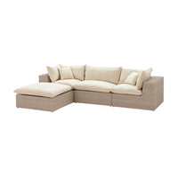 Cali 4-Piece Weather-Resistant Natural Wicker Outdoor Modular Sectional