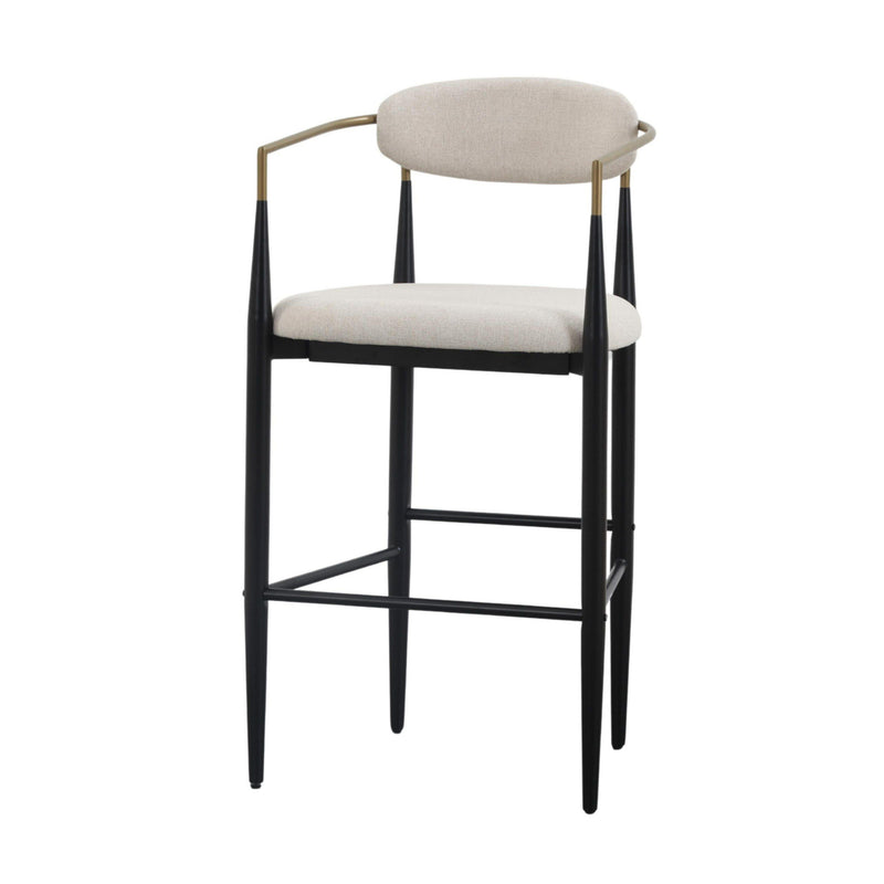 Nicole Modern Beige/Gold & Black Bar Stool