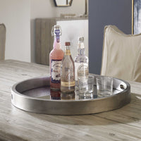 Raina Antiqued Silver Tray