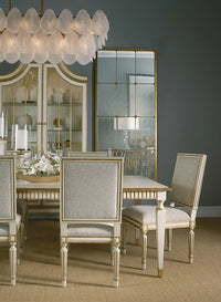 Alleda Crème Fabric & Gold Dining Chair