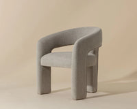 Isidore Sandstone Upholstered Open Back Dining Chair