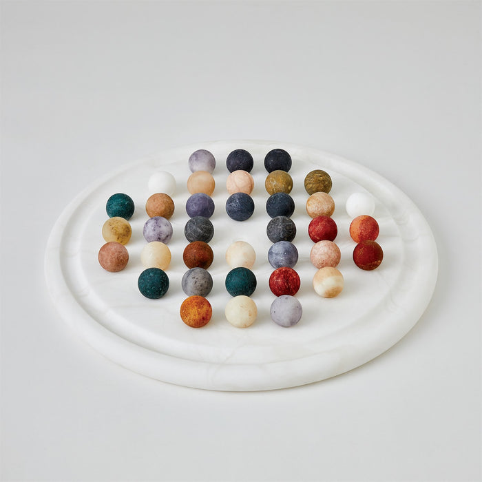 Privy Alabaster Multi Colour Solitaire Game Set