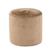 Maddie Adorned Ottoman with Nickel Accent Base