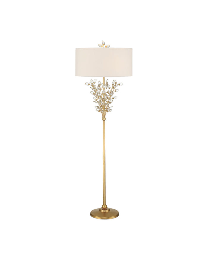 Forget-Me-Not Gold Floor Lamp