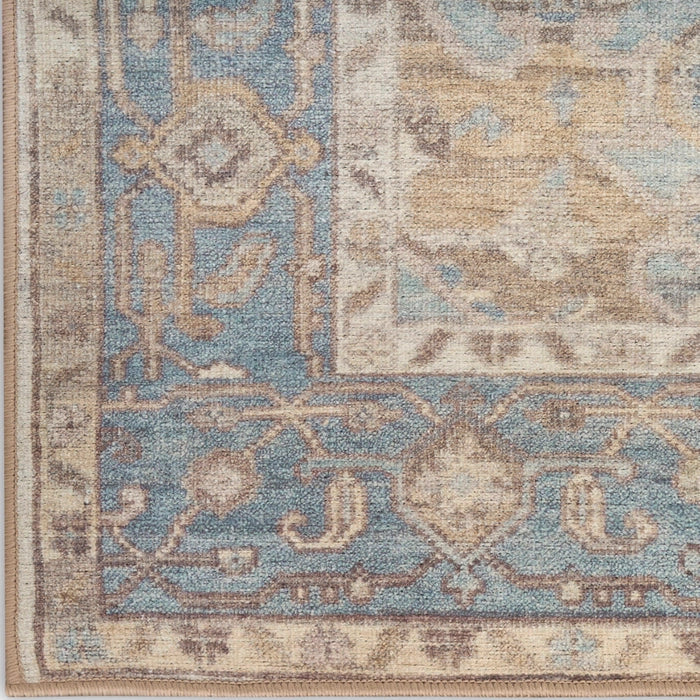 Paris Blue Green Washable Area Rug