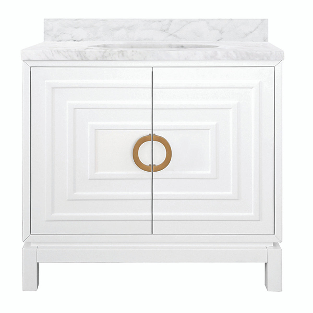 Milana 36.5" Crisp Matte White Bath Vanity