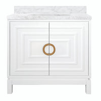 Milana 36.5" Crisp Matte White Bath Vanity