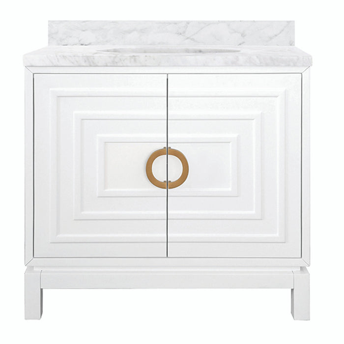 Milana 36.5" Crisp Matte White Bath Vanity