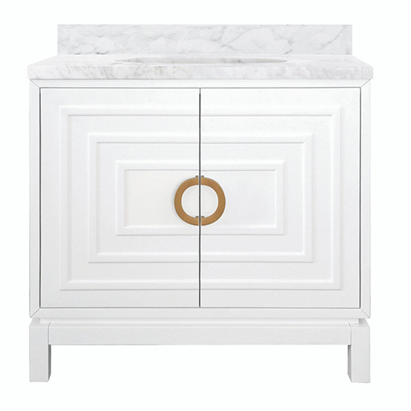 Milana 36.5" Crisp Matte White Bath Vanity