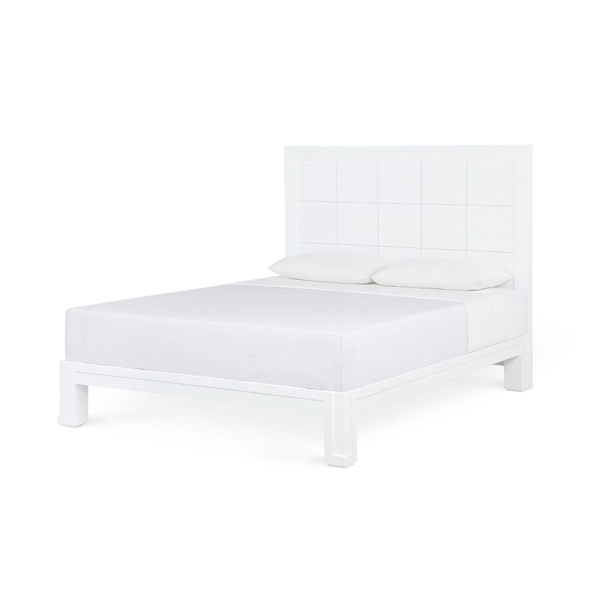 Patricia Vanilla Lacquered Grasscloth Bed