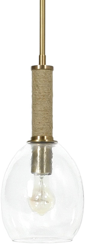 Bronson Glass & Brass Pendant