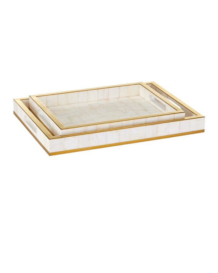 Theodora Mother of Pearl Tray (Set of 2)