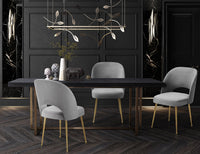 Giada Performance Graded Light Grey Velvet Chair