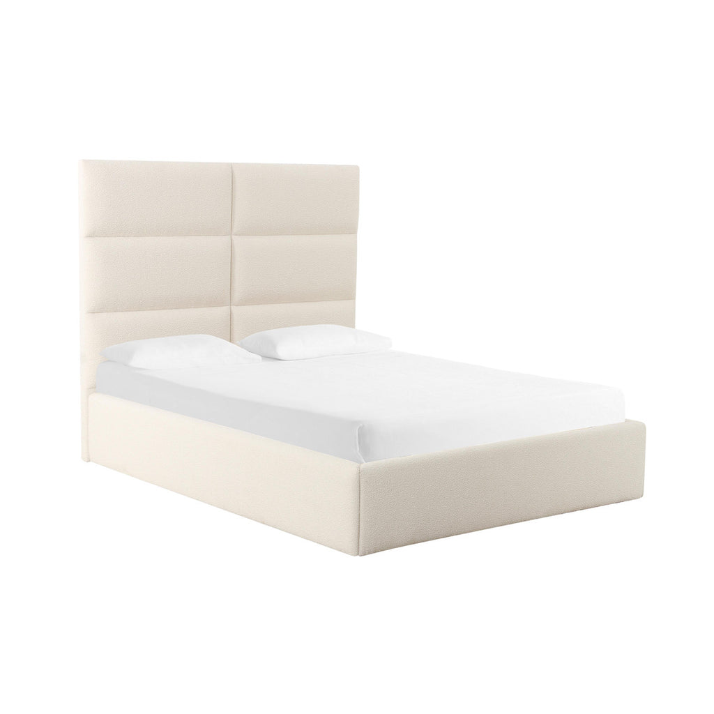 Wolfe Cream Boucle Bed