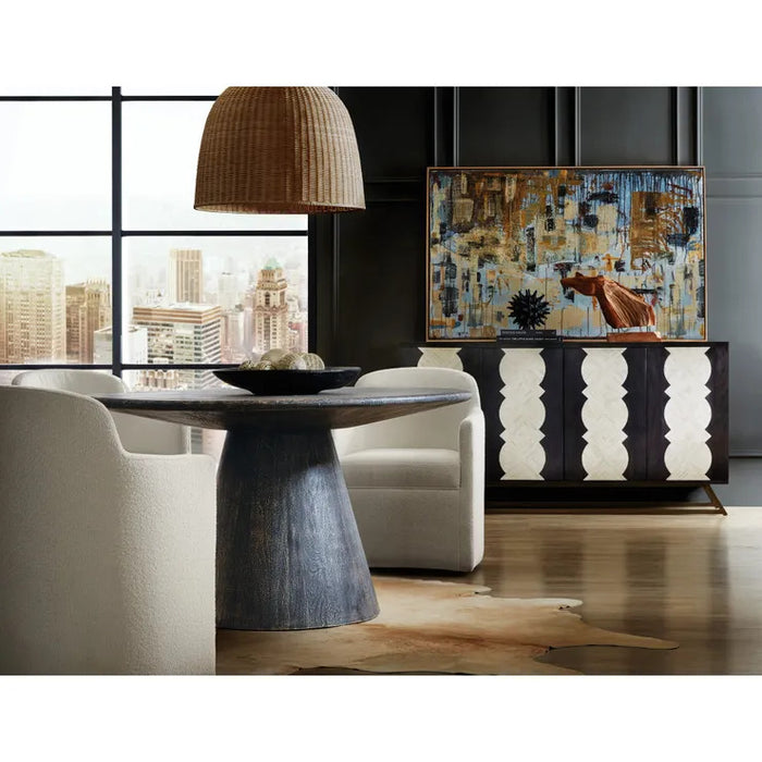 Thorn Pearl Upholstered Dining Arm Chair