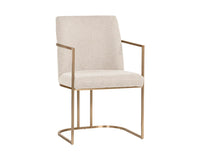 Rayla Oatmeal Upholstered Dining Armchair