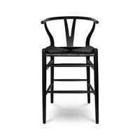 Akito Black Rope & Wood Counter Stool