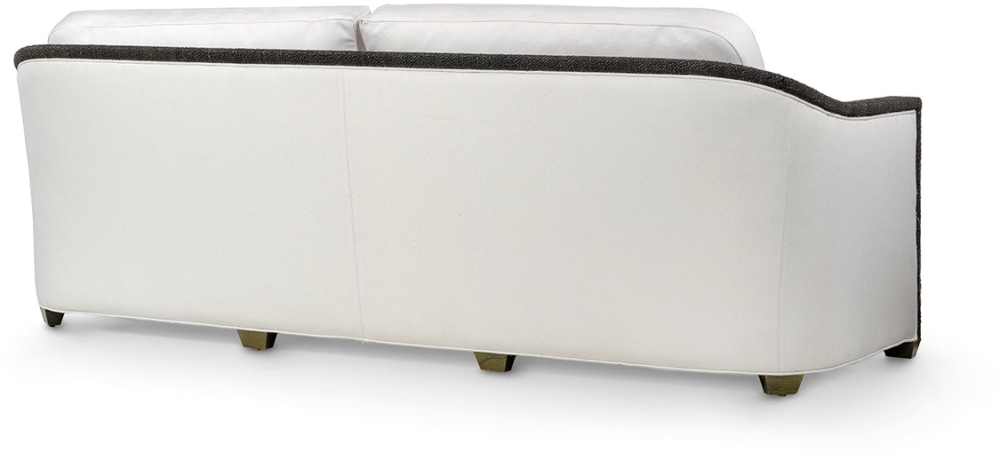 Pearson 86" Performance White Weave & Charcoal Sofa