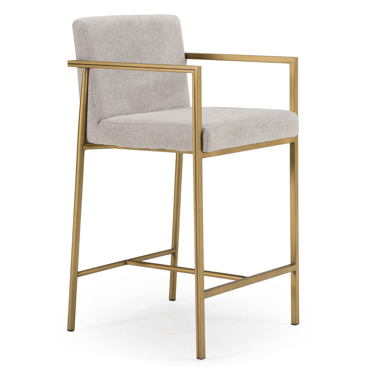 Cima Light Grey & Gold Counter Stool