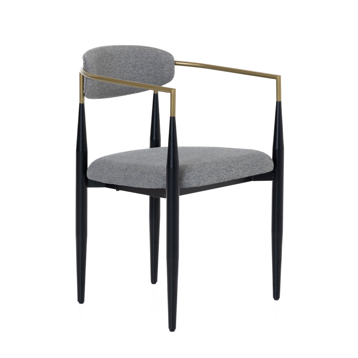Nicole Medium Grey/Gold & Black Dining Chair
