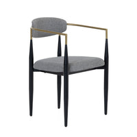 Nicole Medium Grey/Gold & Black Dining Chair