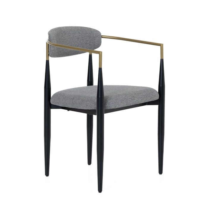 Nicole Medium Grey/Gold & Black Dining Chair