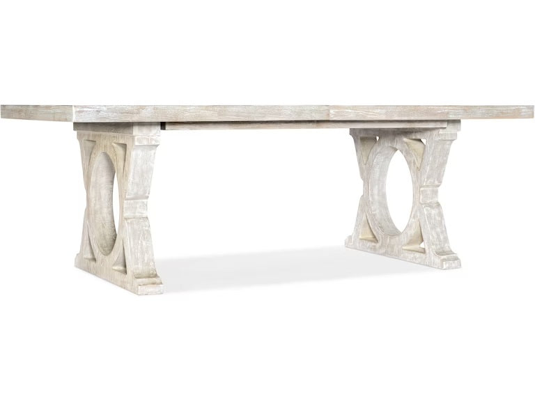 Tyla 86" - 122" Whitewashed Dining Table w/2-18in Leaves