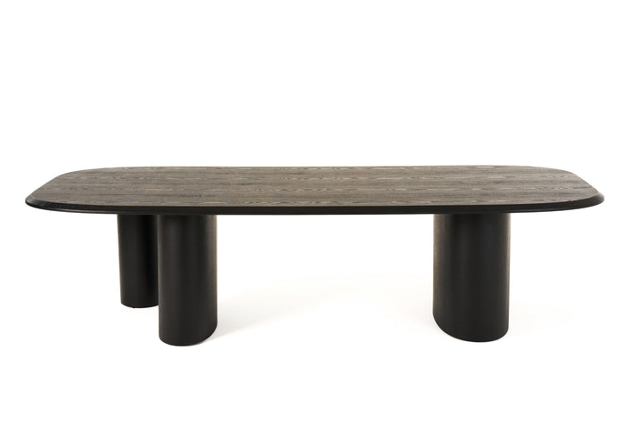 Goldie Modern 118" Black Ash Dining Table