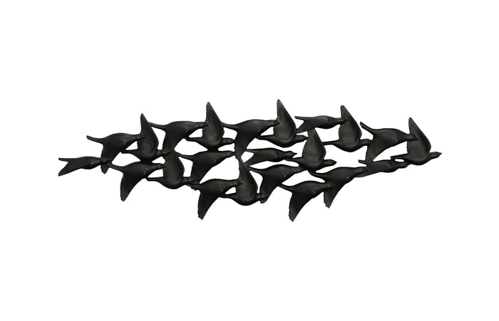 Birds in Flight Wall Art - Black