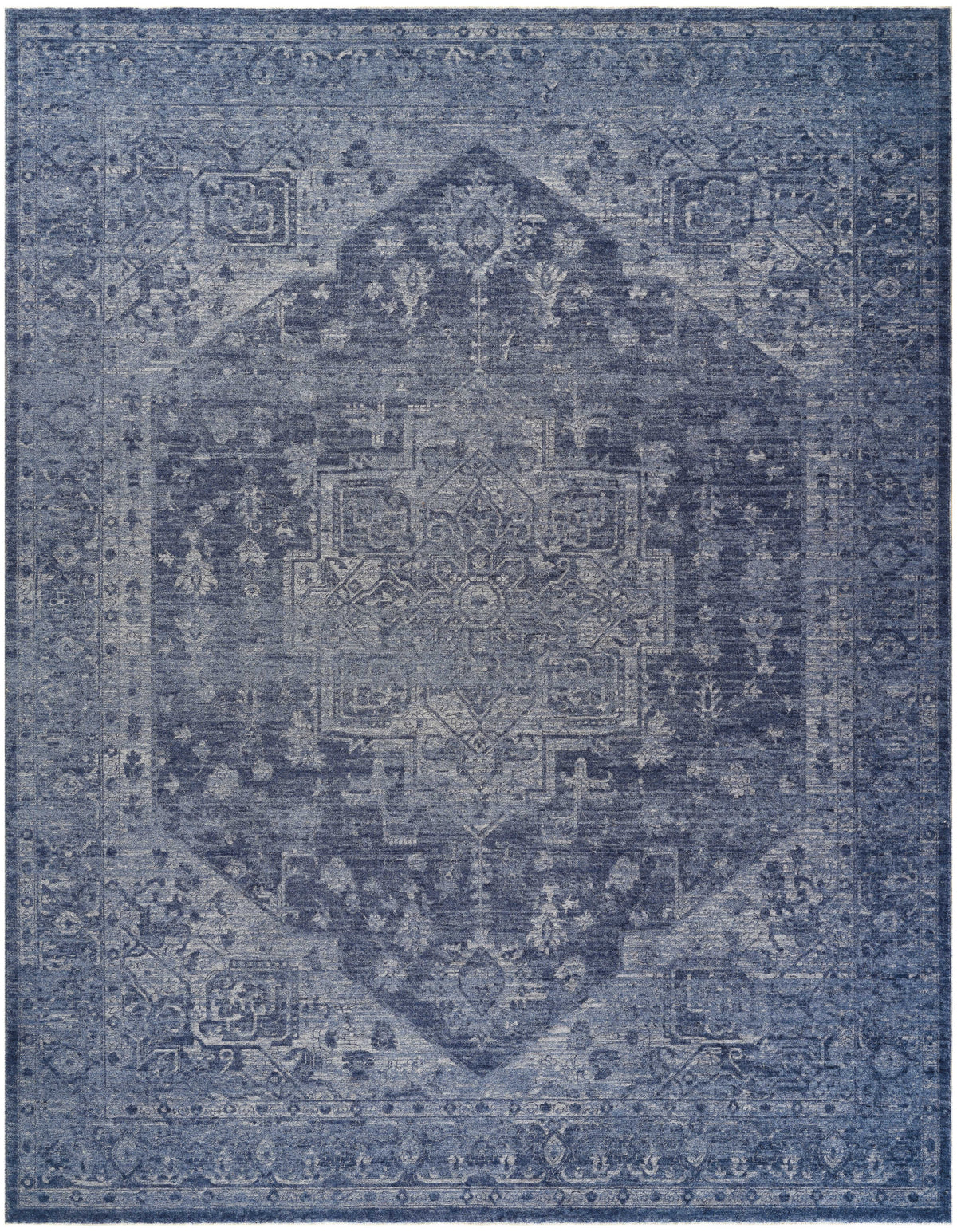 Lucienne Blue Medallion Area Rug