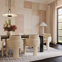 Amede Cream Vegan Leather Dining Chair