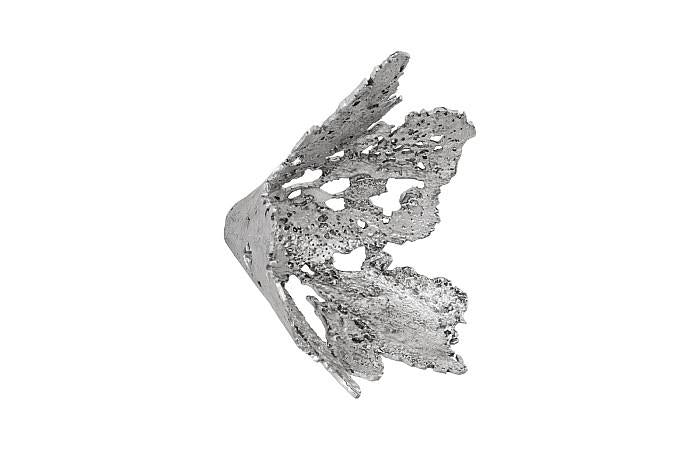 Kai Perforated Silver Leaf Sculptural Bowl Wall Art