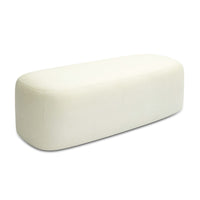 Graceland Cream Faux Mohair Bench