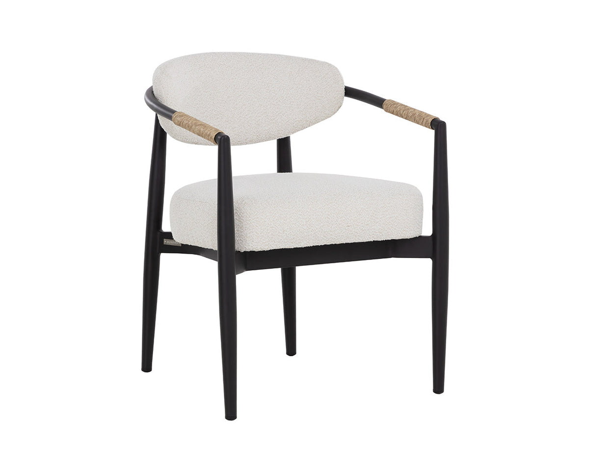 Marita Cream & Black Indoor/Outdoor Armchair