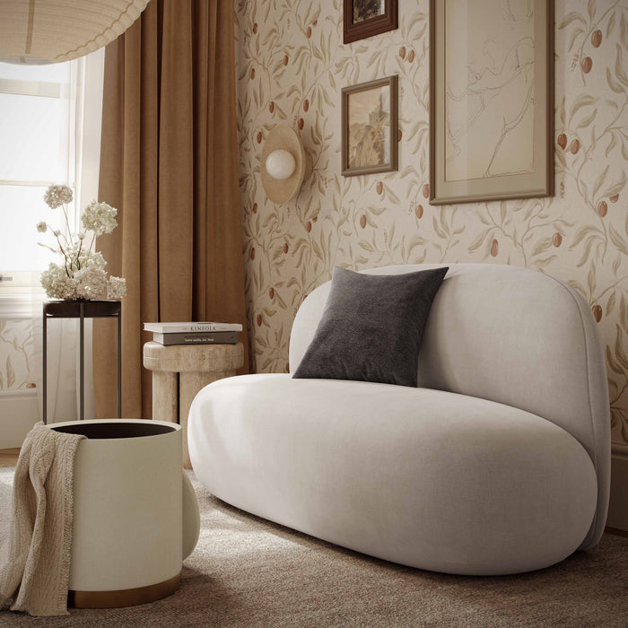 Carraway 59" Taupe Upcycled Chenille Loveseat