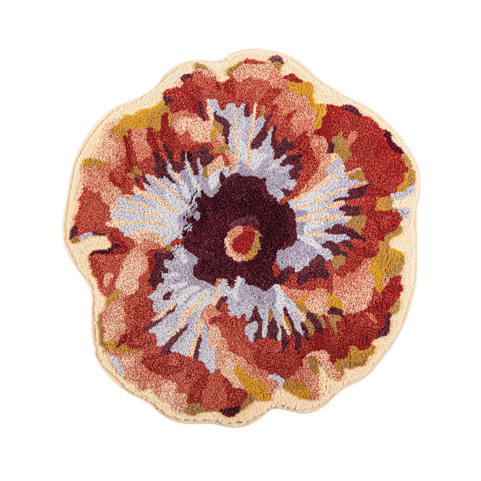 Hibiscus Luxury Multicolour Luxury Bath Rug