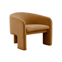 Gattara Cognac Performance Velvet Accent Chair
